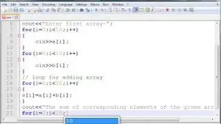 C++ Program to add the corresponding elements of two arrays