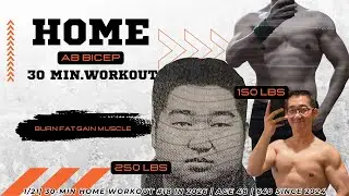 ab bicep 30 Min. HOME WORKOUT Burn Fat Gain Muscle. TEMPO: normal
