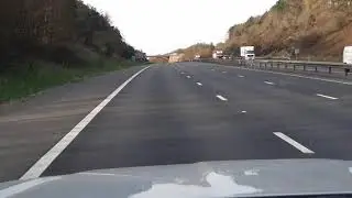 An empty M1 motorway drive 2021