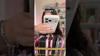 MAKING A PHONE CASE CLOSET FOR MY IPHONE (all these cases were gifted🧍🏻&zwj;♀️) #youtubeshorts