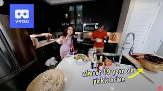 VR 180 cooking Chinese Thin sliced Beef in Hot and Sour soup