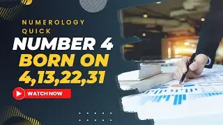 Numerology Number 4 Secrets of your Birthday Born on 4,13,22,31| Number 4 |#numbers #numerology