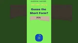 Short Forms Guessing Challenge  | Short Forms / Acronyms / Abbreviations of English Word
