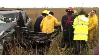 Impactante vuelco camino a Metileo