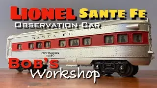 Lionel Santa Fe Observation Passenger Car  in O Gauge/Scale Williams MTH Cincinnati O-27