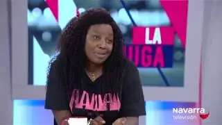 Joy Amen Omoruyi y Alicia Gimenez en La Muga de Navarra Tv, por el D&iacute;a Internacional Contra la Trata