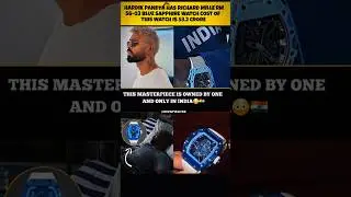 Hardik Pandya's Ultra-Rare $6.4 Million Richard Mille RM 56-03 Blue Sapphire Watch