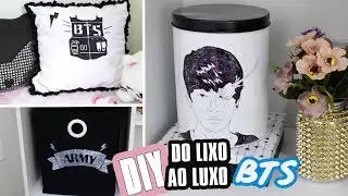 DIY KPOP do lixo ao luxo 🎧 BTS ARMY ideias para QUARTO