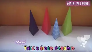 origami tall 3 sided pyramid/origami piramida tinggi 3 sisi