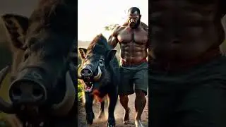 Super Hybrid man and Pig #ai #aiart #hybridart #hybrids #shorts #shortvideo #fyp #fypage #pig #human
