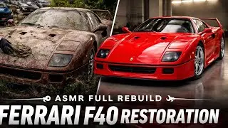 ASMR Car Restoration Full Rebuild ofRosso CorsaFerrariF401990from Abandoned Condition to Looking New