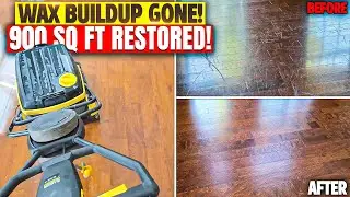 Wax Removal & Hardwood Floor Restoration | 900 Sq Ft Engineered Floors in Lilburn, GA
