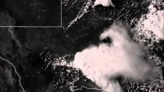 GOES-14 Visible 1-minute Loop of Texas Supercell - 19 May 2015