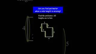How to Find a Perimeter When a Side Length is Missing |  Prealgebra #shorts