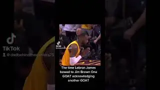 The #timeless #moment when #lebronjames bowed to #jimbrown one #goat Acknowledging another #rip Jim