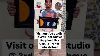String Art Name Plate by Kids at MVK Art Studio #artshorts #stringart #threadart