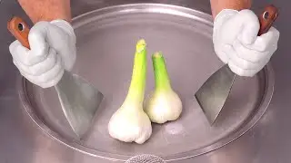 Garlic - Ice Cream Rolls | Street Food ASMR