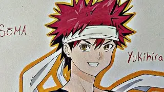 Before/after drawing: Soma Yukihira: Food Wars
