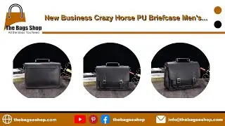 New Business Crazy Horse PU Briefcase Men's Horizontal Retro #TheBagsShop #MensBags #briefcase