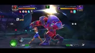 MCoC Tigra vs Onslaught on node 49 (stunning reflection, polka dot power, brute force)