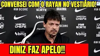 FERNANDO DINIZ REFOR&Ccedil;A AP&Oacute;S ESTREIA: &ldquo;N&Atilde;O &Eacute; O MOMENTO DE RAYAN SAIR DO VASCO&rdquo;
