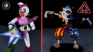 CREANDO los ANIMATRONICOS (Moondrop - Sunrise y Glamrock Chica) FNAF SB de Plastilina | PlastiVerse