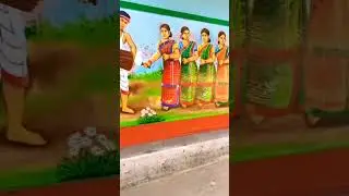 sagun baha bonga santhali traditional wall painting short video