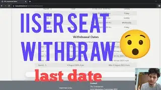 IISER seat withdrawal last date ⚠️ | IAT 2023 | iiser round 4 | #iat #iiser #iit #iit #iiserpune