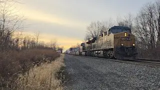 Beautiful Narrow Font K5LA, 60MPH CSX Intermodal (All Containers) I008 &ndash; AC4400CW #589 & ES44AH #959