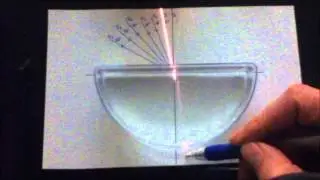 Lab Refraction of Light Through Different Media pt 1