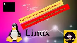 Top 12 Important Network Commands in Linux || Every Network/System Administrator should know.