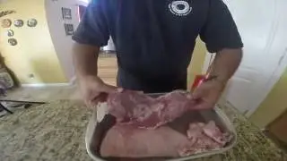 How-to trim fat from a tri-tip beef roast.