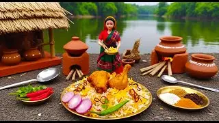 Miniature Doll Crispy Chicken Biryani Cooking ASMR | Indian Village Tiny Kitchen Story 🌶️🔥
