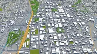 Colorado Springs CO city USA 3d model 60km