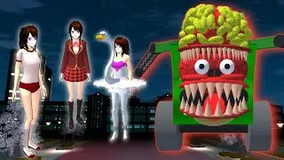 Seramm Pulang Sekolah Tiba-Tiba Ketemu Monster Hijau di Depan Sekolah😱😱 SAKURA SCHOOL SIMULATOR