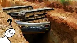 10 Extremely dangerous heavy equipment excavator operator skills  #machines #excavator