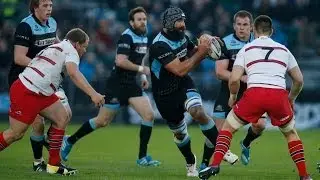 Peter Murchie takes great line to cross for Try  - Glasgow Warriors v Edinburgh 26th April 2014