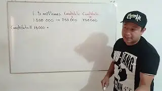 En una elecci&oacute;n votaron 1.5 millones de electores por dos candidatos. El Candidato II recibi&oacute; 15,000