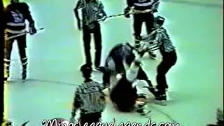 Oct 13, 1990 Gino Odjick vs Darren Banks Milwaukee Admirals vs Salt Lake Golden Eagles RD1