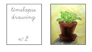 SPEED ART| VIOLET FLOWERPOT ILLUSTRATION| WATERCOLOR SPEEDPAINT