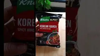 Quick Knorr K-Pot Korean Ramen 🥵Spicy Kimchi Veg Meal #shorts #ytshorts#shortsfeed #knorrkoreanramen