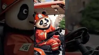 Heroic Panda Saves Cat From Fire #cat #panda #life