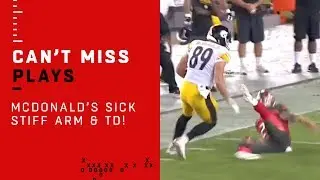 Vance McDonald's MONSTER Stiff Arm on 75-Yd Catch & Run TD! 💪