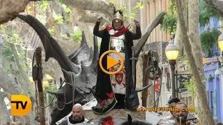 Homenaje cristiano en el desfile de gala al Vell Montgó   Vídeo