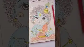 Krishna ❤️, #krishna #krishnadrawing #krishnalove #drawing #art #shorts