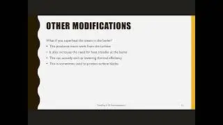 ChE 2110 Chapter 5d - The Effect of Changing Conditions in the Basic Rankine Cycle