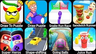 Draw To Smash, Draw Puzzle, SnakeRace, Sandwich Runner, Going Balls, Heros, Satisfying Gameplay?