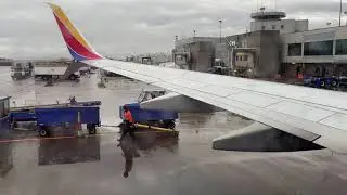 Southwest Airlines Boeing 737-800 Cloudy Bumpy Landing Into Nashville International Airport(BNA)