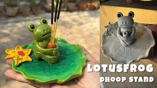 lotus Dhoop Stand Making ideas/How to make Agarbatti / dhoop holder #diy #dhoopstand