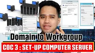 HOW TO CHANGE DOMAIN USER CLIENT TO WORKGROUP #computersystem #fypシ゚viral #css